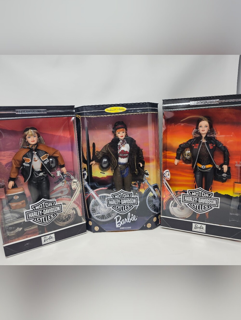 Mattel Harley-Davidson Barbie Collector Edition Lot of 3